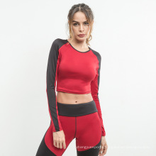 Yoga Gym Clothes Set Sport Women Jogging Yoga Shirts Long Sleeve Workout Tops Sport T-Shirts